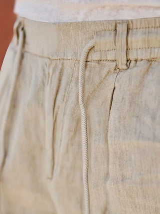 Clément™ | Pantalon large en lin avec cordon