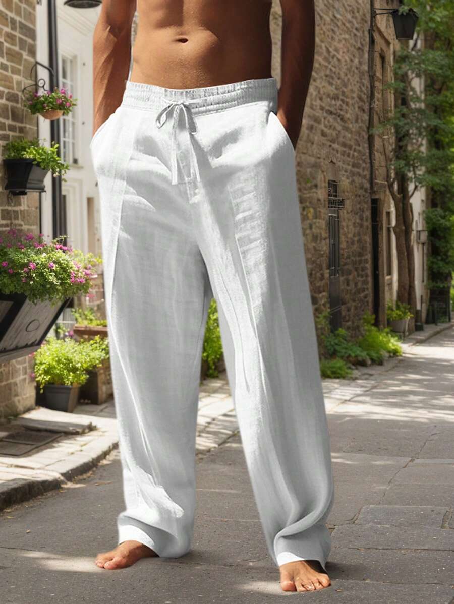 Florent™ | Pantalon léger en lin avec cordon