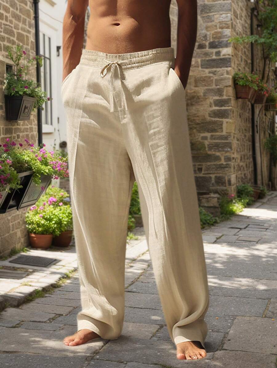 Florent™ | Pantalon léger en lin avec cordon