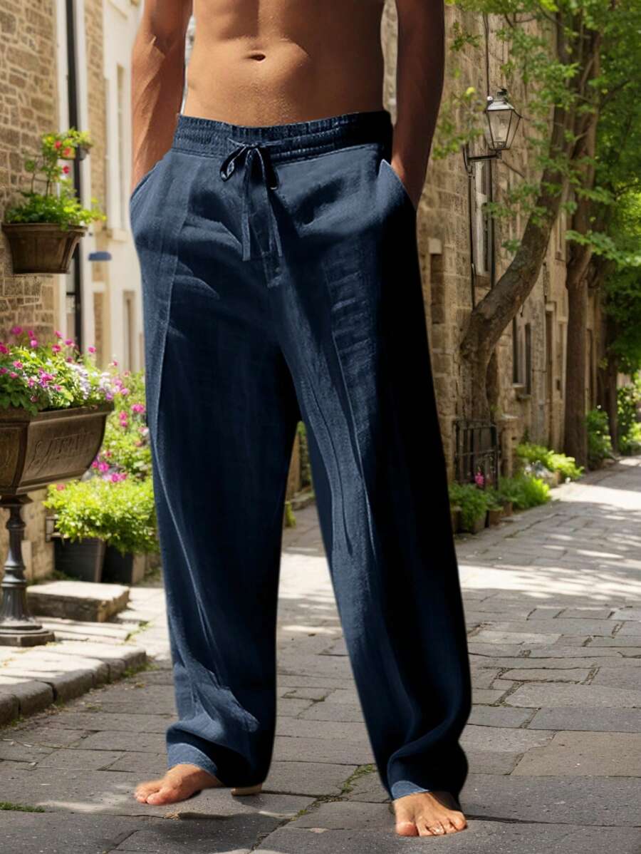 Florent™ | Pantalon léger en lin avec cordon