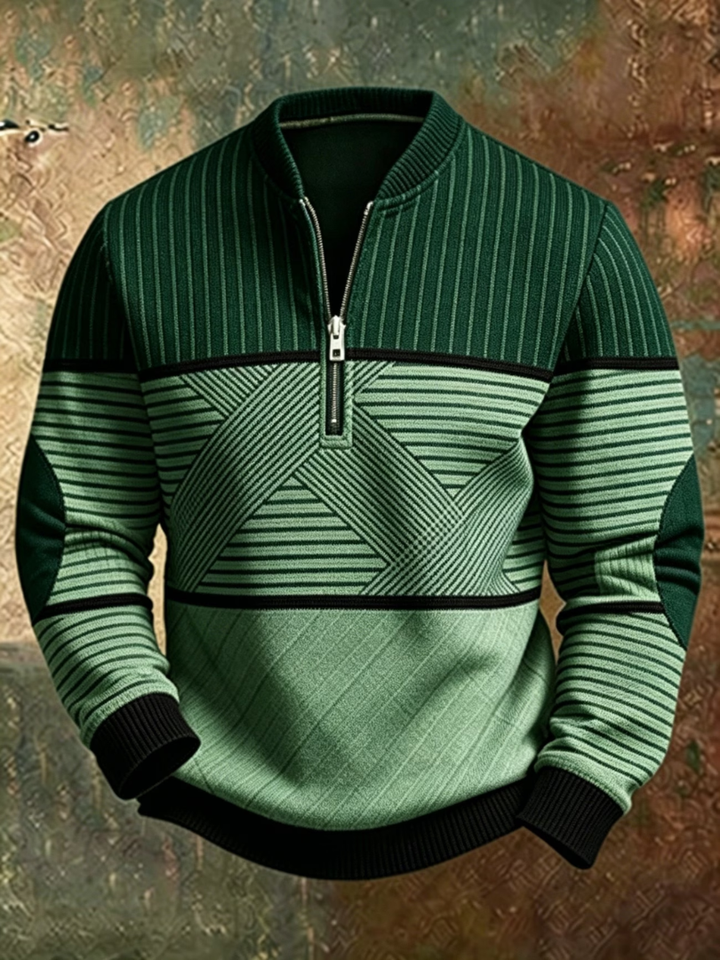 Théo™ | Pull élégant à col montant demi-zippé pour homme
