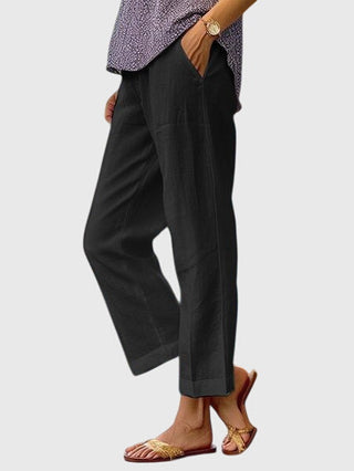 Elaine™ | Pantalon droit à coutures décoratives