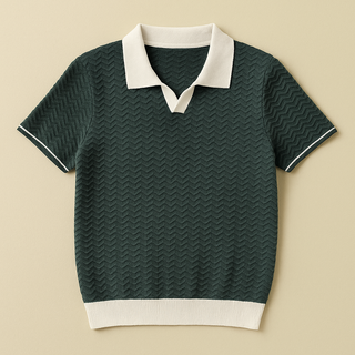 POLO SHIRT EN TISSU RICCIO DE