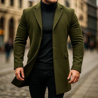 TRENCH EN LAINE POUR HOMMES
