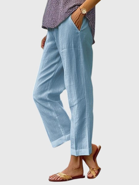 Elaine™ | Pantalon droit à coutures décoratives