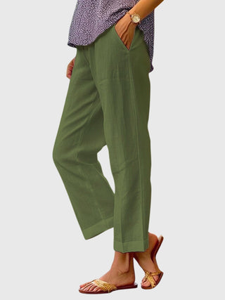 Elaine™ | Pantalon droit à coutures décoratives