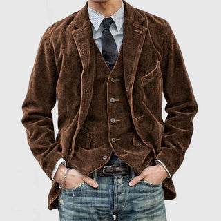 Édouard™ | Blazer en velours côtelé vintage avec gilet