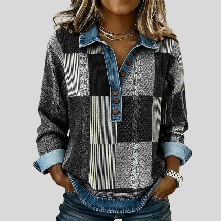 Meridell™ | Sweat à Imprimé Color Block