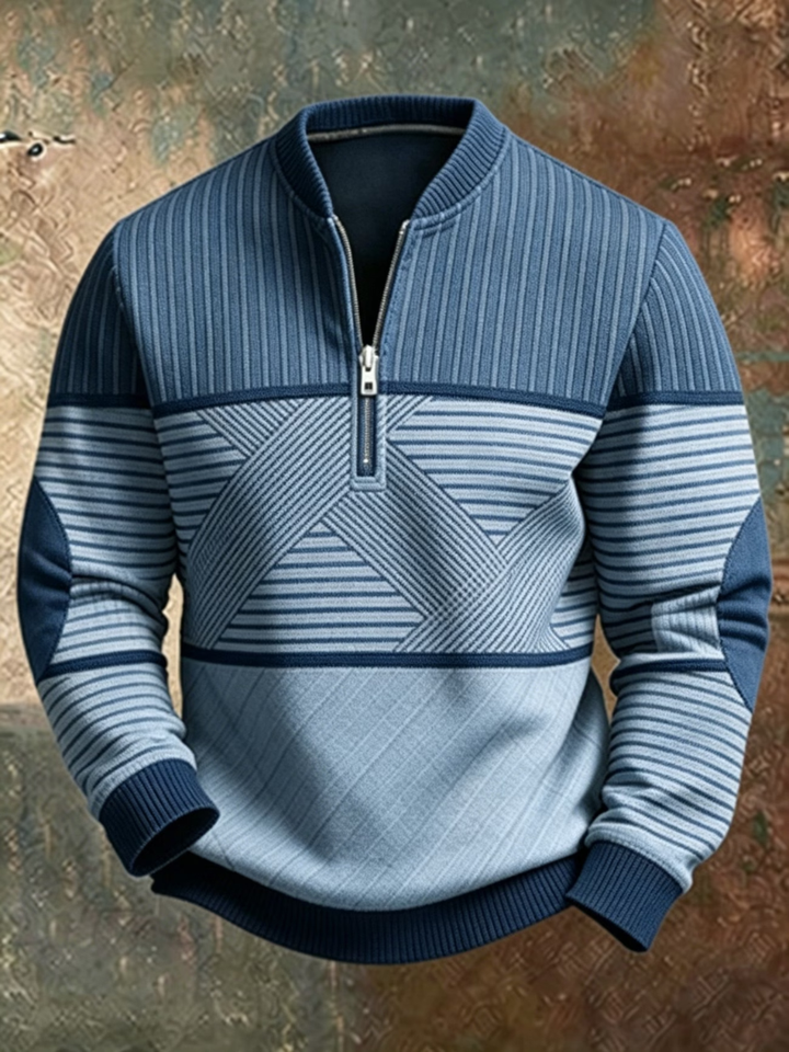Théo™ | Pull élégant à col montant demi-zippé pour homme