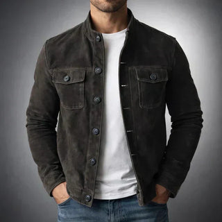 Bastien™ | Veste en cuir à boutons