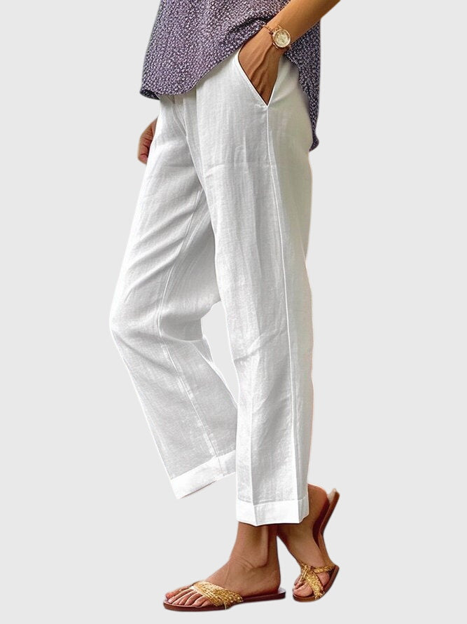 Elaine™ | Pantalon droit à coutures décoratives