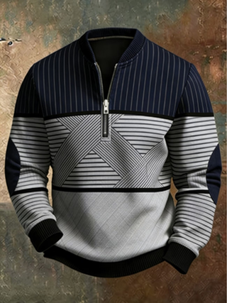 Théo™ | Pull élégant à col montant demi-zippé pour homme