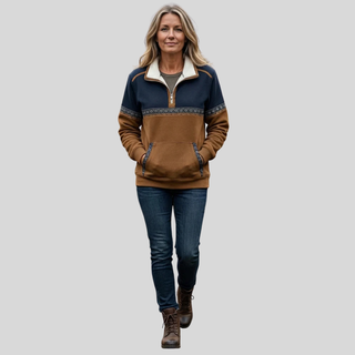 Alvette™ | Pull Sherpa à Col Kraag Demi-Zip