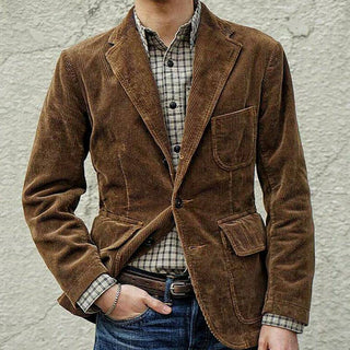 Édouard™ | Blazer en velours côtelé vintage avec gilet