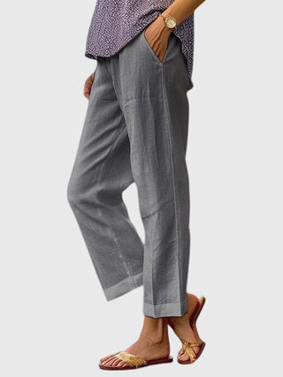 Elaine™ | Pantalon droit à coutures décoratives