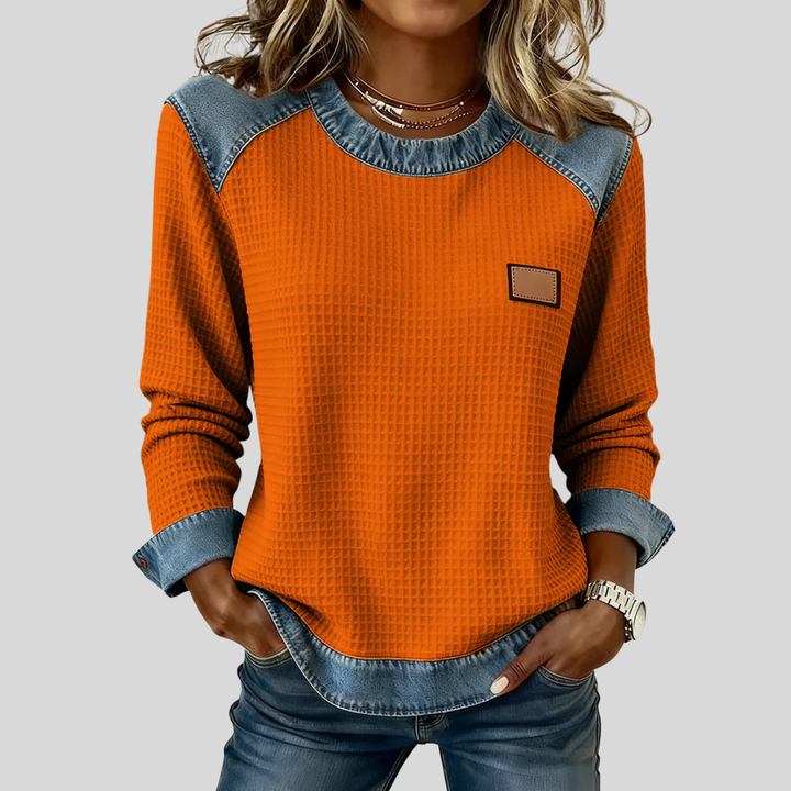 Delancine™ | Sweat-shirt en Design Patchwork