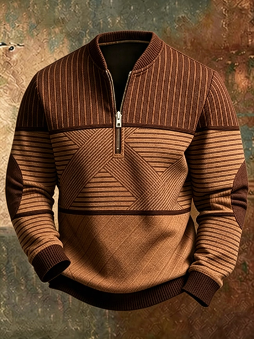 Théo™ | Pull élégant à col montant demi-zippé pour homme