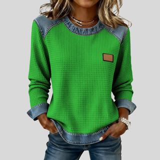Delancine™ | Sweat-shirt en Design Patchwork
