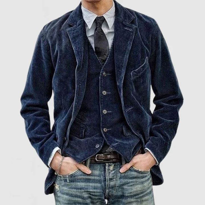 Édouard™ | Blazer en velours côtelé vintage avec gilet