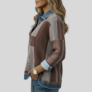 Meridell™ | Sweat à Imprimé Color Block