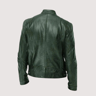VESTE EN CUIR HAUT DE GAMME ÉLÉGANTE POUR HOMME