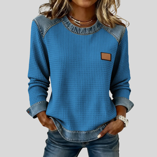 Delancine™ | Sweat-shirt en Design Patchwork