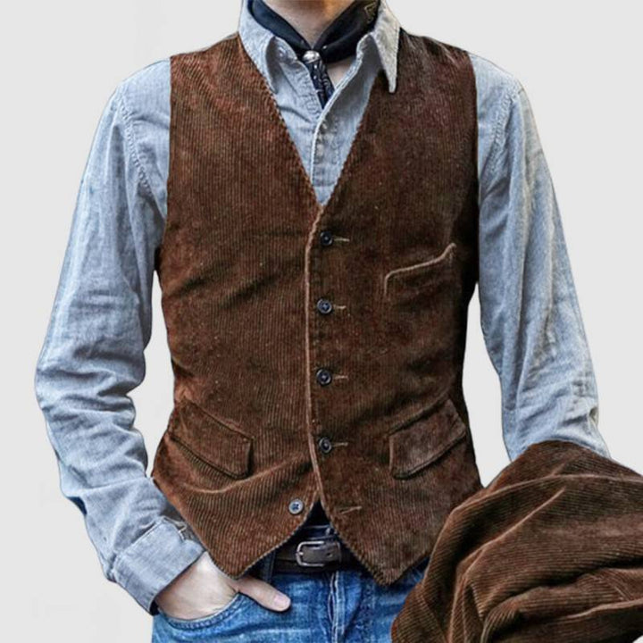 Édouard™ | Blazer en velours côtelé vintage avec gilet
