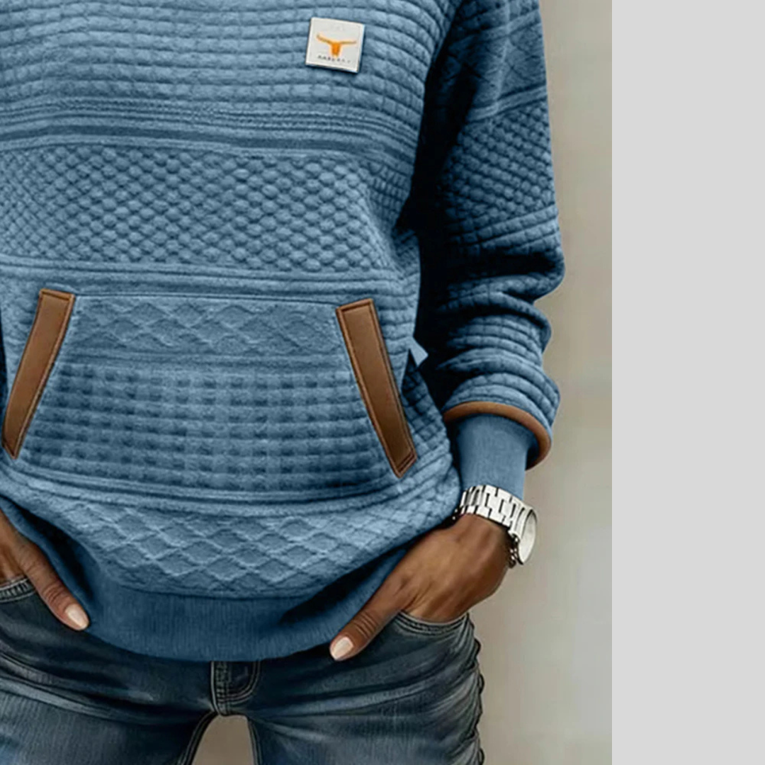 Noelle™ | Sweat-shirt à col rond en coloris bloc
