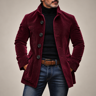 Théodore™ | Veste en velours côtelé à col montant