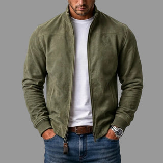 Lucien™ blouson bomber effet daim – vert olive
