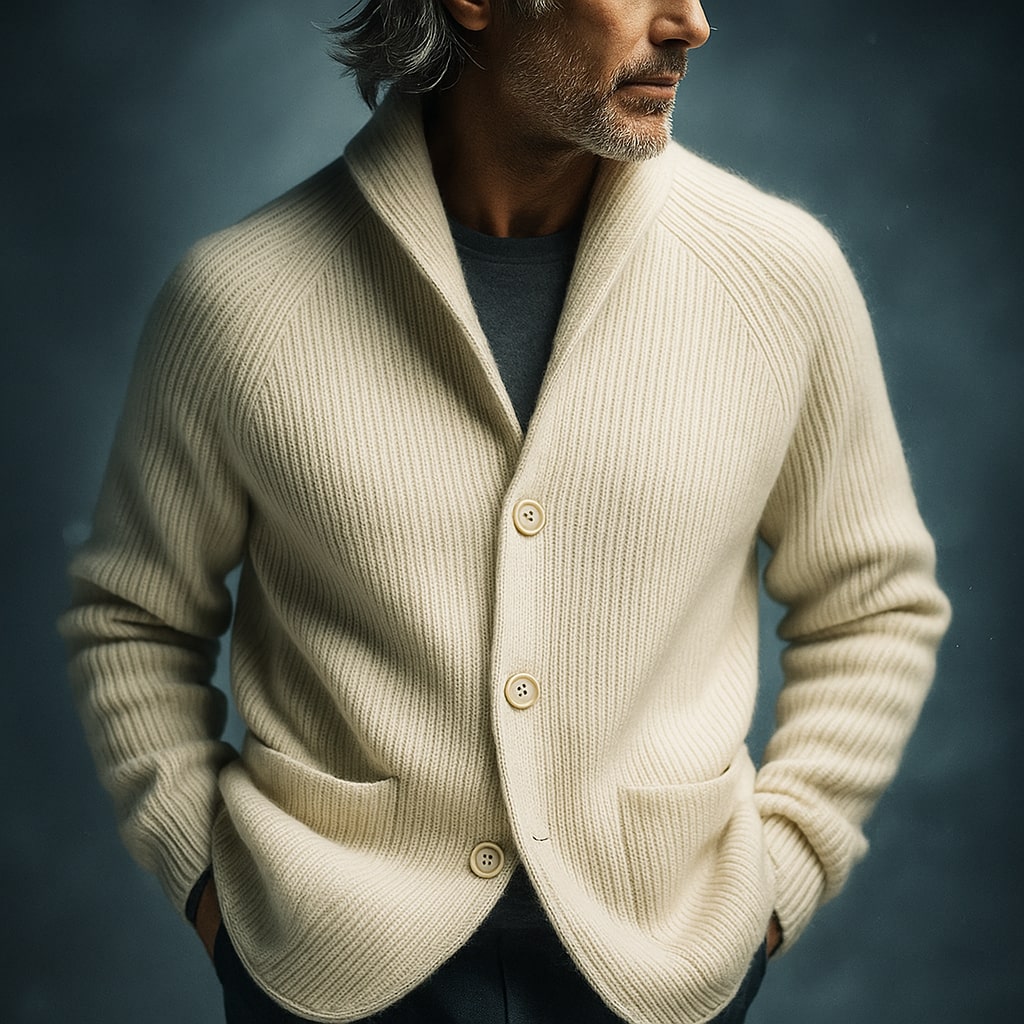 Sylvain™ | Gilet en laine côtelée