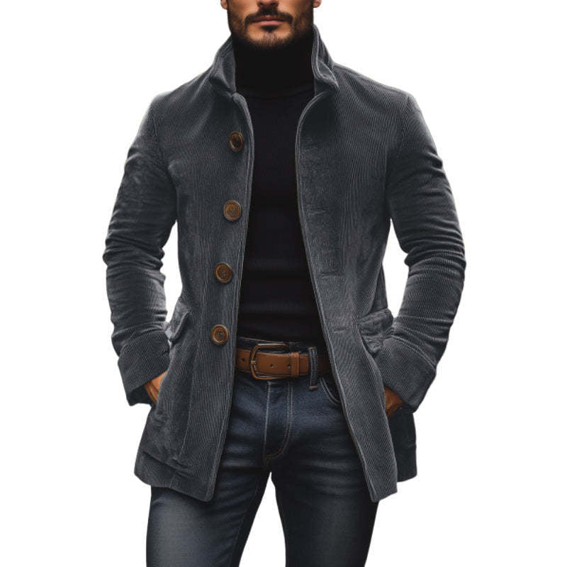 Veste en velours côtelé Théodore pour homme, coloris gris