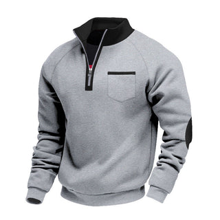 PULL EN POLAIRE AVEC MOITIÉ ZIP POUR HOMME