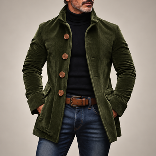 Théodore™ | Veste en velours côtelé à col montant