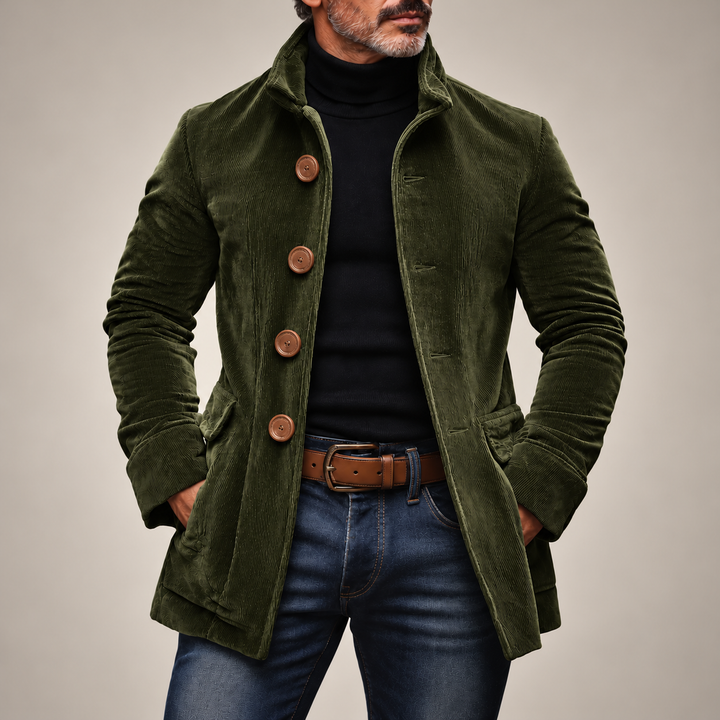 Théodore™ | Veste en velours côtelé à col montant