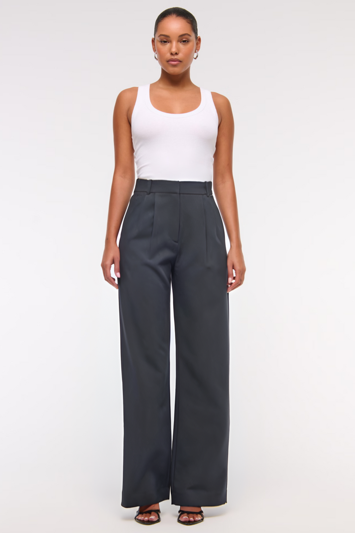 Marine™ | Pantalon large taille haute