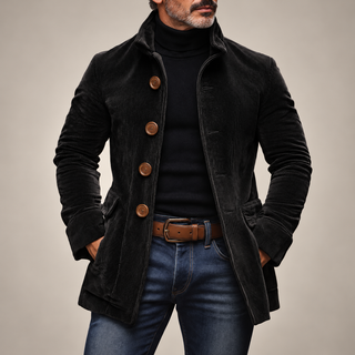 Théodore™ | Veste en velours côtelé à col montant
