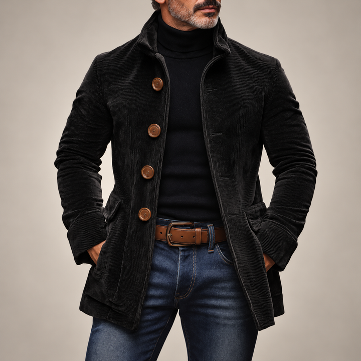 Théodore™ | Veste en velours côtelé à col montant