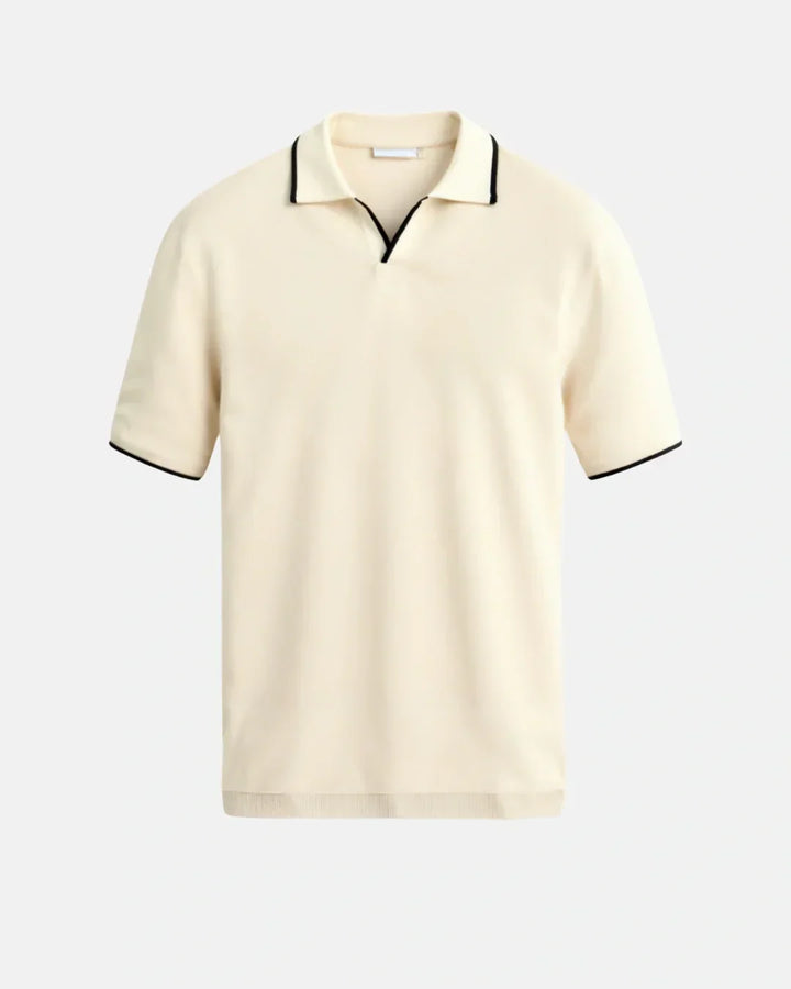 POLO SUR MESURE EN PIQUÉ AVEC DÉTAILS CONTRASTANTS