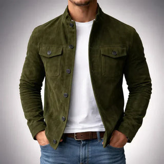 Bastien™ | Veste en cuir à boutons