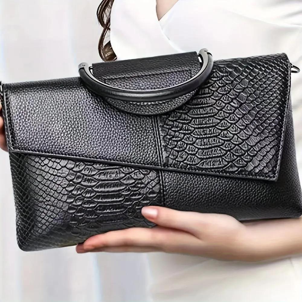 Cassandre | Sac à Main avec Motif Crocodile Opulent