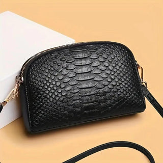 Cora | Belle mini sac à bandoulière et simili cuir avec motif crocodile