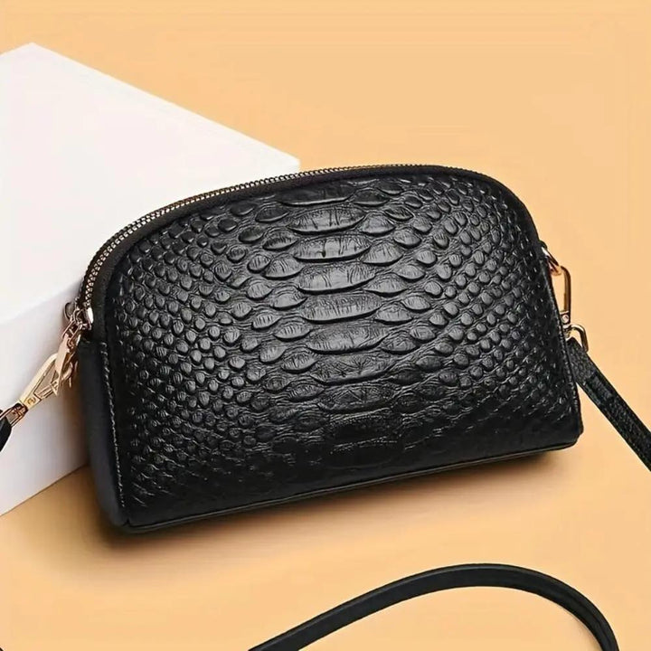 Cora | Belle mini sac à bandoulière et simili cuir avec motif crocodile