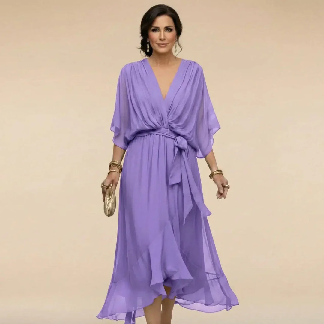 MARTA™ | ROBE EN MOUSSELINE AVEC ENCOLURE EN V