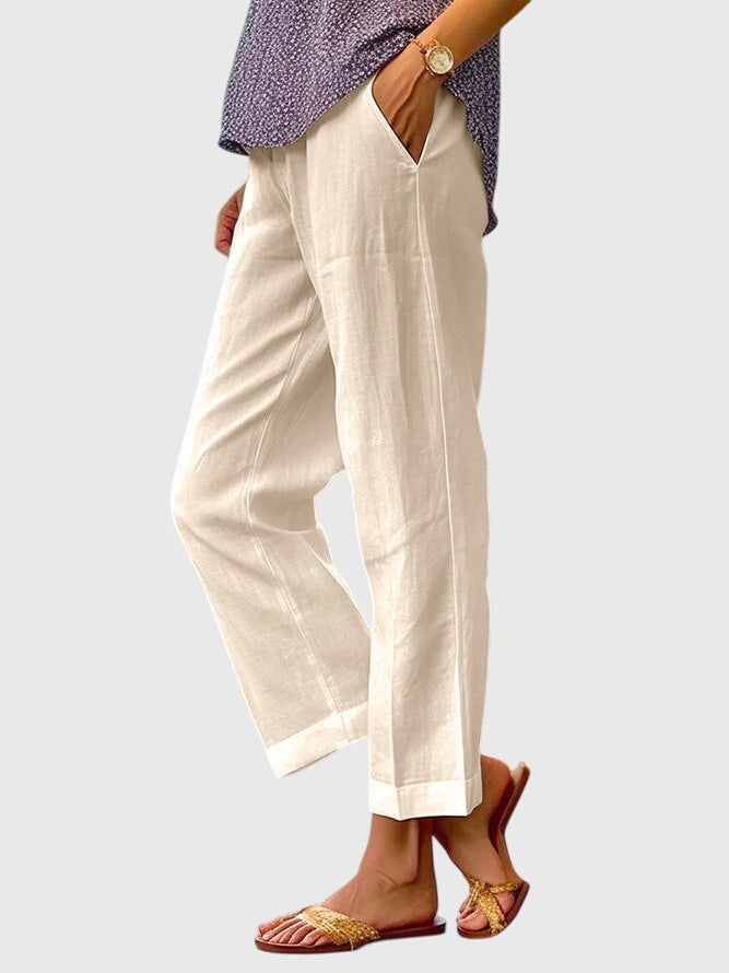 Elaine™ | Pantalon droit à coutures décoratives
