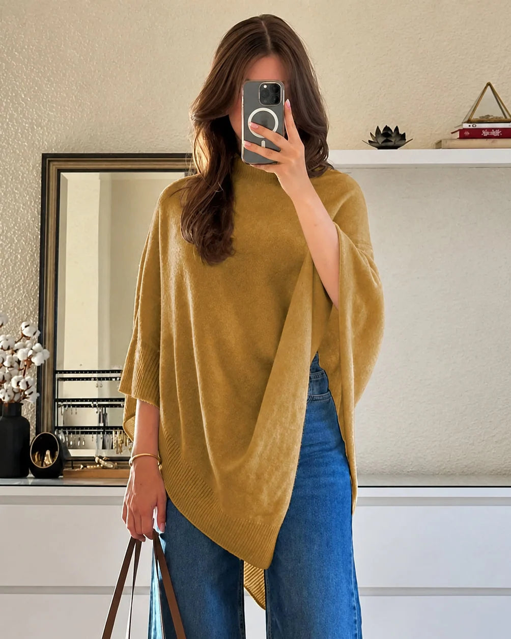 Céleste™ poncho asymétrique en maille fine