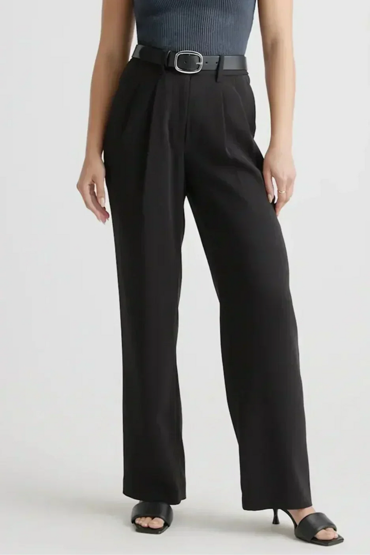 Marine™ | Pantalon large taille haute