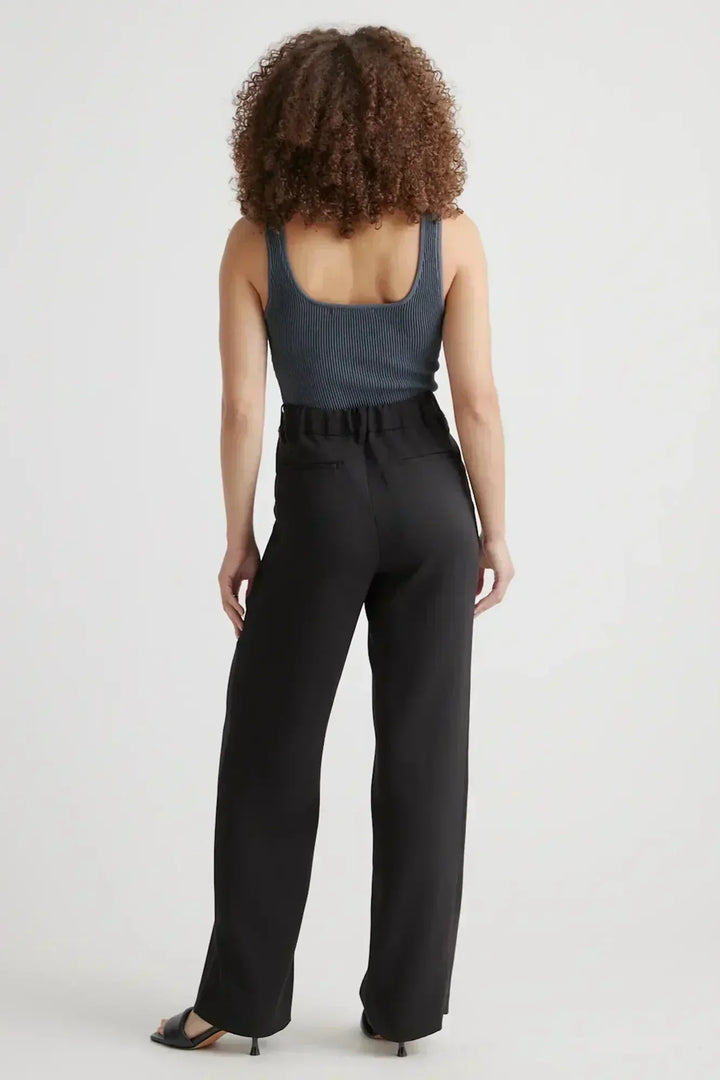 Marine™ | Pantalon large taille haute