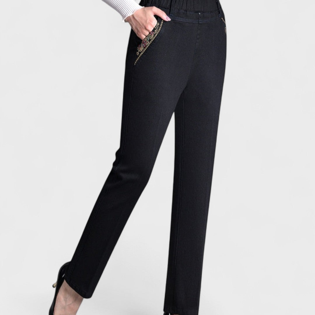 Mira™ | Jean droit à taille élastique